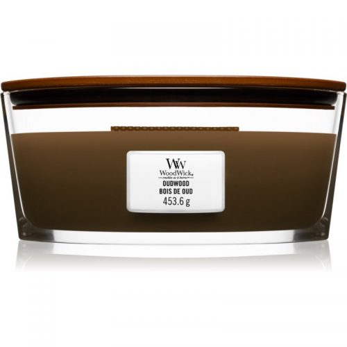 Woodwick Oudwood świeczka zapachowa z drewnianym knotem (hearthwick) 453,6 g