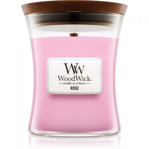 Woodwick Rose świeczka zapachowa z drewnianym knotem 275 g