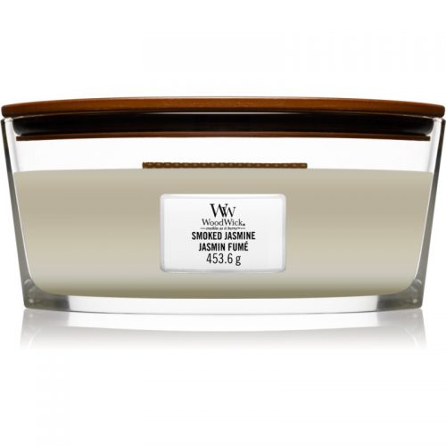 Woodwick Smoked Jasmine świeczka zapachowa z drewnianym knotem (hearthwick) 453,6 g