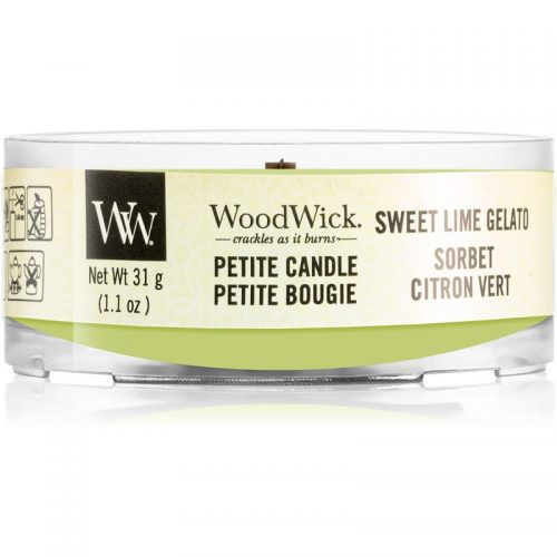 Woodwick Sweet Lime Gelato sampler z drewnianym knotem 31 g