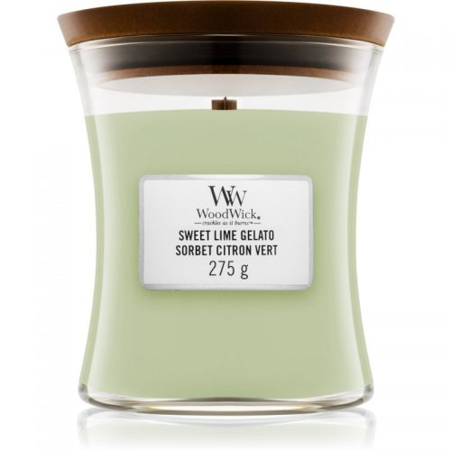 Woodwick Sweet Lime Gelato świeczka zapachowa z drewnianym knotem 275 g