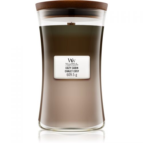 Woodwick Trilogy Cozy Cabin świeczka zapachowa z drewnianym knotem 609,5 g
