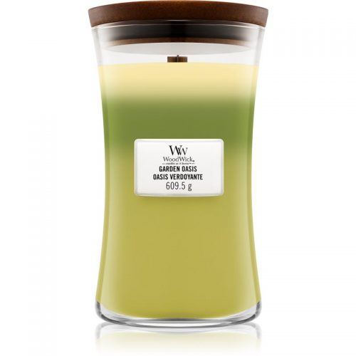 Woodwick Trilogy Garden Oasis świeczka zapachowa z drewnianym knotem 609,5 g
