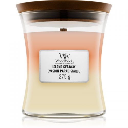 Woodwick Trilogy Island Getaway świeczka zapachowa z drewnianym knotem 275 g
