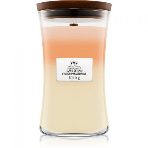 Woodwick Trilogy Island Getaway świeczka zapachowa z drewnianym knotem 609,5 g