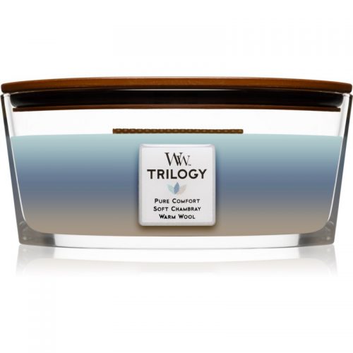 Woodwick Trilogy Woven Comforts świeczka zapachowa z drewnianym knotem (hearthwick) 453,6 g