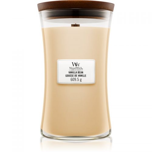 Woodwick Vanilla Bean świeczka zapachowa z drewnianym knotem 609,5 g
