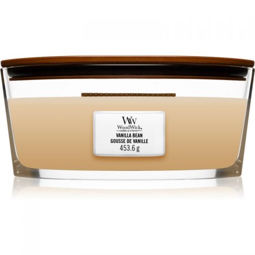 Woodwick Vanilla Bean świeczka zapachowa z drewnianym knotem (hearthwick) 453,6 g