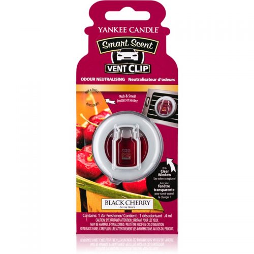Yankee Candle Black Cherry odświeżacz do samochodu klips 4 ml