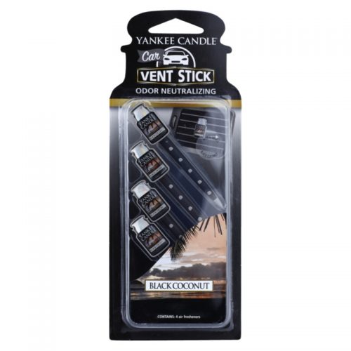 Yankee Candle Black Coconut odświeżacz do samochodu 4 szt.