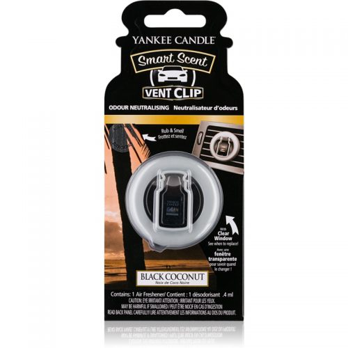 Yankee Candle Black Coconut odświeżacz do samochodu klips 4 ml