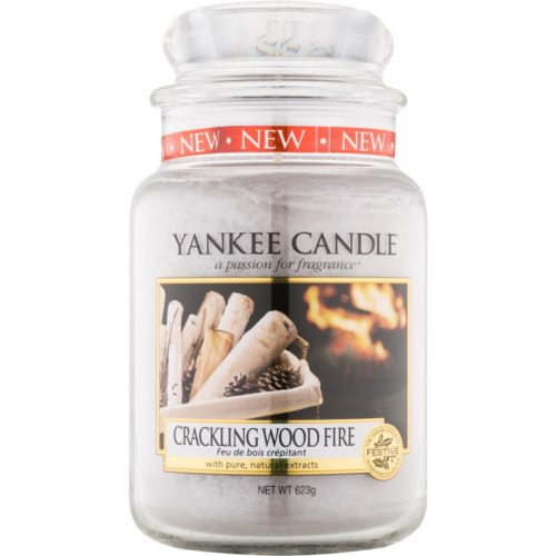 Yankee Candle Crackling Wood Fire świeczka zapachowa Classic duża 623 g