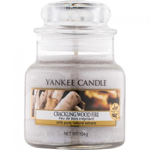 Yankee Candle Crackling Wood Fire świeczka zapachowa Classic mała 104 g