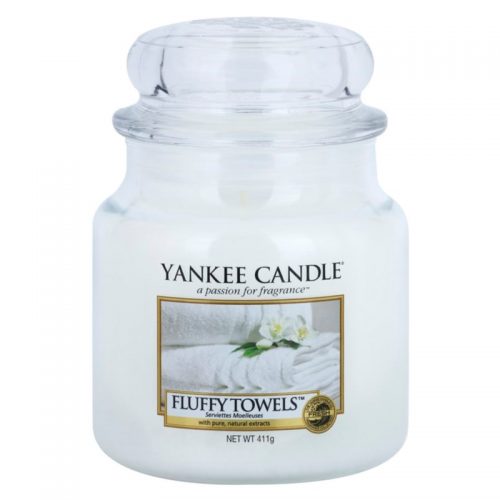 Yankee Candle Fluffy Towels świeczka zapachowa Classic średnia 411 g
