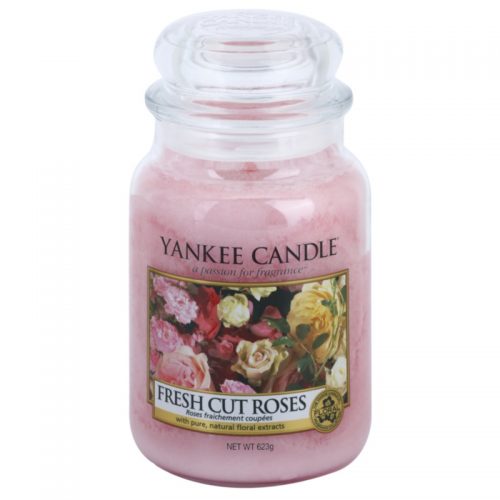 Yankee Candle Fresh Cut Roses świeczka zapachowa Classic duża 623 g