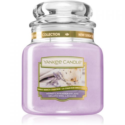 Yankee Candle Honey Lavender Gelato świeczka zapachowa Classic średnia 411 g