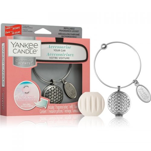 Yankee Candle Pink Sands odświeżacz do samochodu + napełnienie zawieszka (Geometric)