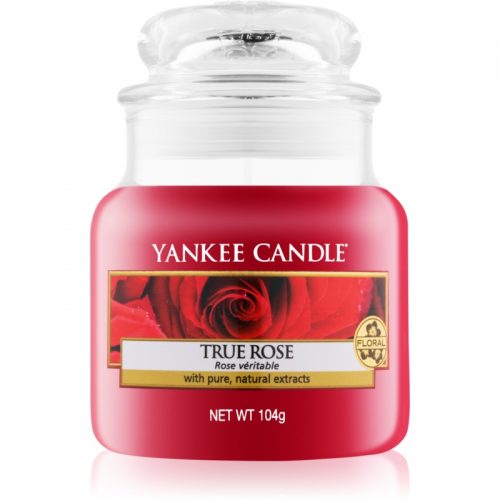 Yankee Candle True Rose świeczka zapachowa Classic mała 104 g
