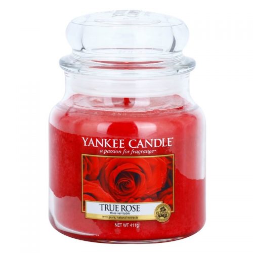 Yankee Candle True Rose świeczka zapachowa Classic średnia 411 g
