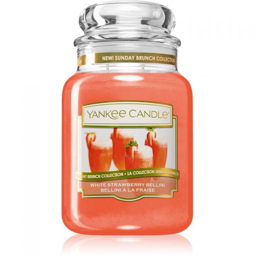 Yankee Candle White Strawberry Bellini świeczka zapachowa Classic duża 623 g