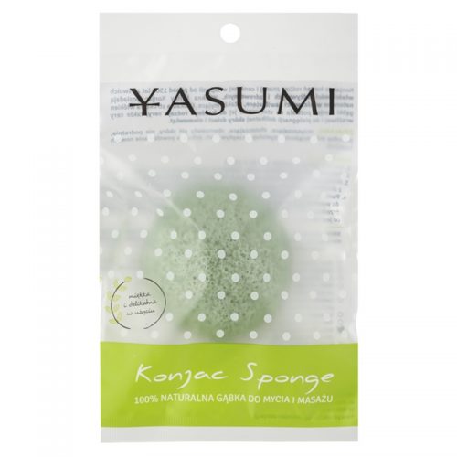 Yasumi Konjak Green Tea delikatna gąbka do skóry tłustej ze skłonnością do trądziku rozmiar S