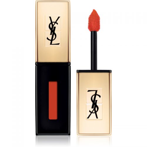 Yves Saint Laurent Vernis À Lèvres Glossy Stain długotrwała pomadka i błyszczyk do ust 2 w 1 odcień 08 Orange De Chine 6 ml