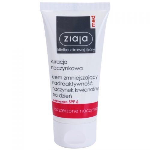 Ziaja Med Capillary Care lekki krem nawilżający do skóry wrażliwej ze skłonnością do zaczerwienień SPF 6 50 ml